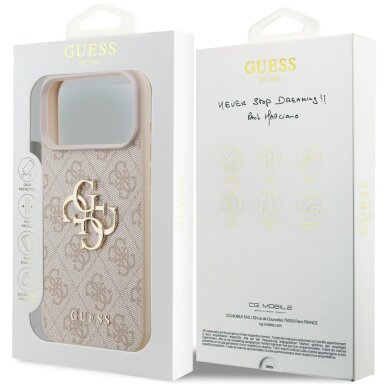 iPhone 17 Pro Max dėklas Guess 4G Big Logo – rožinis 7 iPhone 17 Pro Max dėklas Guess 4G Big Logo – rožinis 7