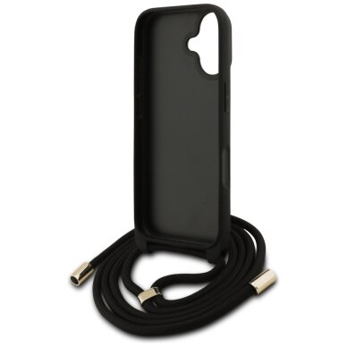 iPhone 17 Guess 4G Big Logo dėklas su dirželiu per petį – rudas 5