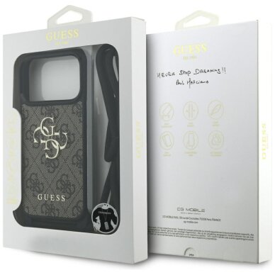 iPhone 17 Pro Guess 4G Big Logo Crossbody dėklas – rudas 6 iPhone 17 Pro Guess 4G Big Logo Crossbody dėklas – rudas 6