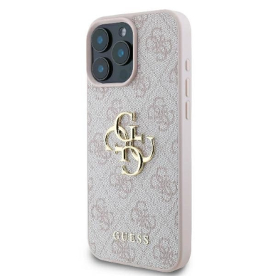 iPhone 16 Pro – Guess 4G Big Logo dėklas - Rožinis 1