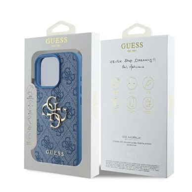 iPhone 16 Pro Max – Guess 4G Big Logo dėklas - Mėlynas 5