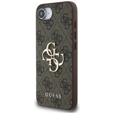 Guess 4G Big Logo iPhone 16e Dėklas - Rudas 1 Guess 4G Big Logo iPhone 16e Dėklas - Rudas 1
