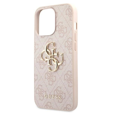 Guess 4G Big Metal Logo Dėklas skirtas iPhone 13 Pro / 13 6.1&quot; - Rožinis 5