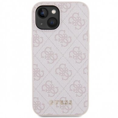 Dėklas Guess 4G Big Metal Logo case skirta iPhone 15 Plus - rožinis 2