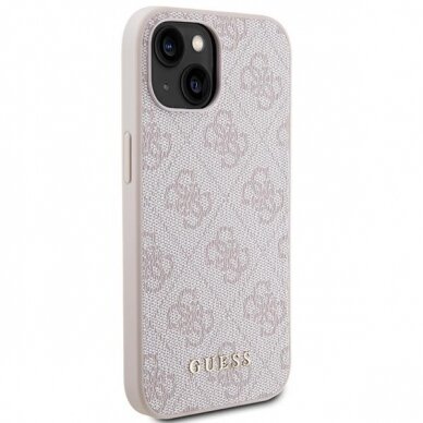 Dėklas Guess 4G Big Metal Logo case skirta iPhone 15 Plus - rožinis 3