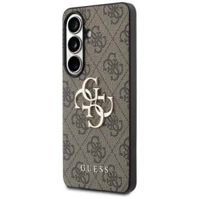 Samsung Galaxy S26 Guess 4G Big Metal Logo dėklas – rudas 1 Samsung Galaxy S26 Guess 4G Big Metal Logo dėklas – rudas 1