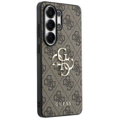 Samsung Galaxy S26 Ultra Guess 4G Big Metal Logo dėklas – rudas 3