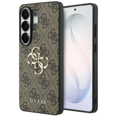 Samsung Galaxy S26 Ultra Guess 4G Big Metal Logo dėklas – rudas