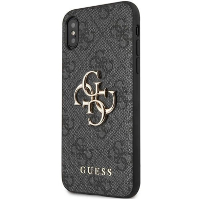 Guess 4G Big Metal Logo iPhone X/XS Dėklas - Pilkas 1