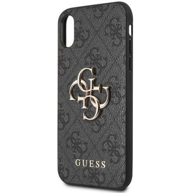 Guess 4G Big Metal Logo iPhone X/XS Dėklas - Pilkas 5