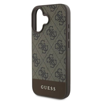 Guess 4G Bottom Stripe Dėklas skirtas iPhone 16 Plus 6.7&quot; - Rudas 5