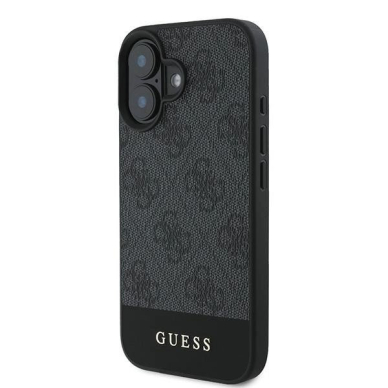 Guess 4G Bottom Stripe Dėklas skirtas iPhone 16 Plus 6.7&quot; - Pilkas 1