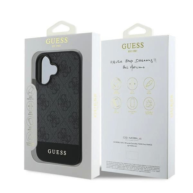 Guess 4G Bottom Stripe Dėklas skirtas iPhone 16 Plus 6.7" - Pilkas 7 Guess 4G Bottom Stripe Dėklas skirtas iPhone 16 Plus 6.7" - Pilkas 7