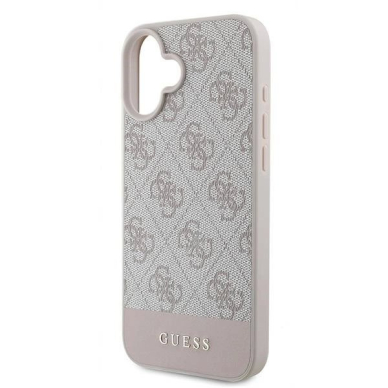Guess 4G Bottom Stripe Dėklas skirtas iPhone 16 Plus 6.7&quot; - Rožinis 5