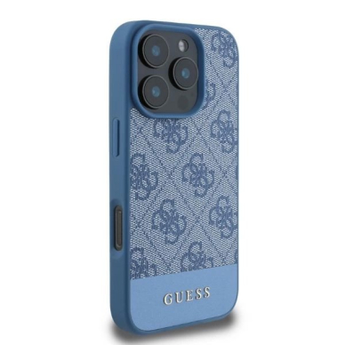 iPhone 16 Pro Max Guess 4G Bottom Stripe dėklas - mėlynas 1