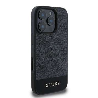 iPhone 16 Pro – Guess 4G Bottom Stripe dėklas - Pilkas 3