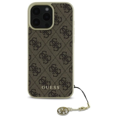 Dėklas Guess 4G Charms Collection iPhone 16 Pro - Rudas 2 Dėklas Guess 4G Charms Collection iPhone 16 Pro - Rudas 2