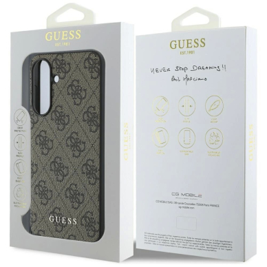 Guess 4G Charms Collection Dėklas skirtas Samsung Galaxy A56 - Rudas 6
