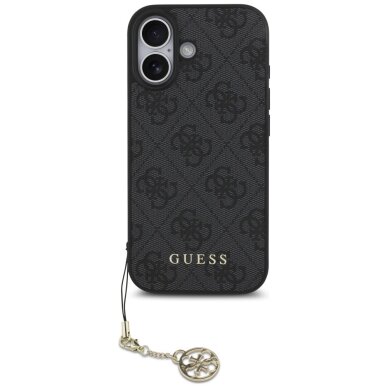 iPhone 17 dėklas Guess 4G Charms Collection, MagSafe – juodas 1 iPhone 17 dėklas Guess 4G Charms Collection, MagSafe – juodas 1
