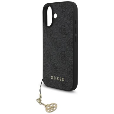 iPhone 17 dėklas Guess 4G Charms Collection, MagSafe – juodas 4