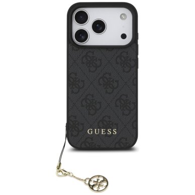 iPhone 17 Pro dėklas Guess 4G Charms Collection, MagSafe – juodas 1
