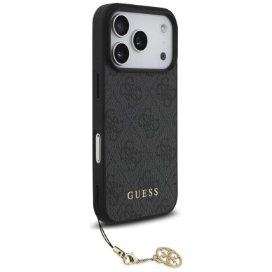iPhone 17 Pro dėklas Guess 4G Charms Collection, MagSafe – juodas 2 iPhone 17 Pro dėklas Guess 4G Charms Collection, MagSafe – juodas 2