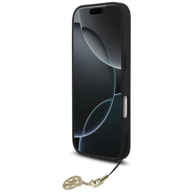 iPhone 17 Pro dėklas Guess 4G Charms Collection, MagSafe – juodas 3