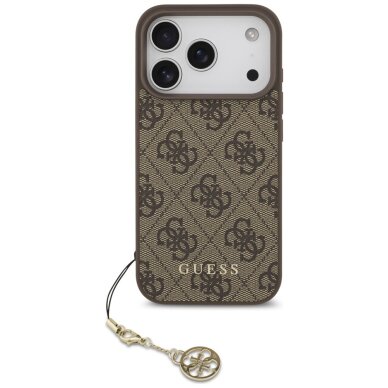 iPhone 17 Pro dėklas Guess 4G Charms Collection, MagSafe – rudas 1