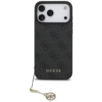 iPhone 17 Pro Max dėklas Guess 4G Charms Collection, MagSafe – juodas 1