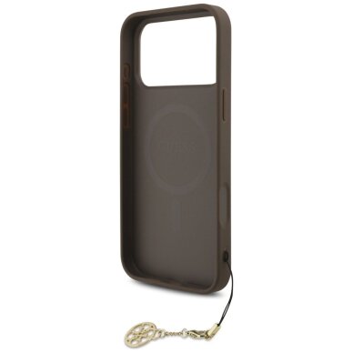 iPhone 17 Pro Max dėklas Guess 4G Charms Collection, MagSafe – rudas 5