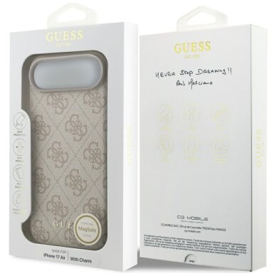 iPhone Air Guess 4G Charms Collection dėklas su MagSafe – rožinis 6