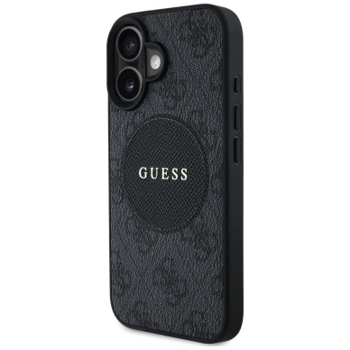 iPhone 16 – Guess 4G Circle Classic Logo MagSafe dėklas - Juodas 1