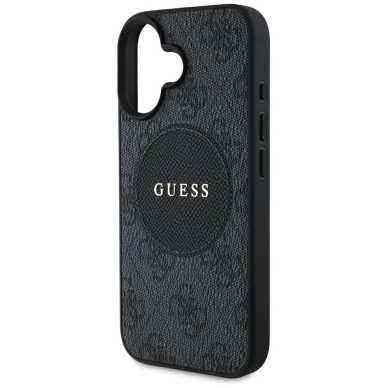 iPhone 16 – Guess 4G Circle Classic Logo MagSafe dėklas - Juodas 5