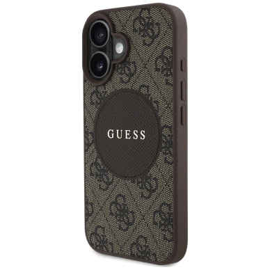 iPhone 16 – Guess 4G Circle Classic Logo MagSafe dėklas - Rudas 1 iPhone 16 – Guess 4G Circle Classic Logo MagSafe dėklas - Rudas 1