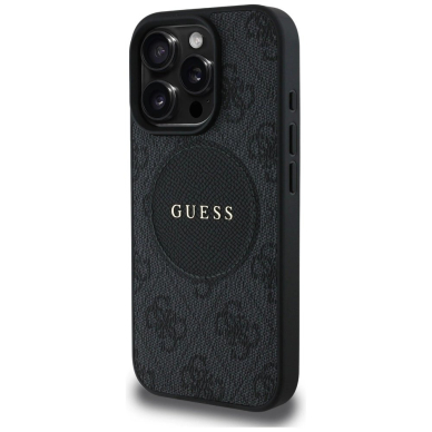 iPhone 16 Pro Max – Guess 4G Circle Classic Logo MagSafe dėklas - Juodas 1