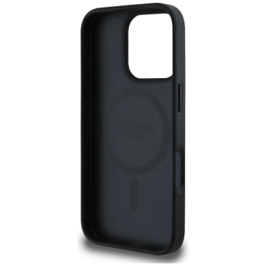 iPhone 16 Pro Max – Guess 4G Circle Classic Logo MagSafe dėklas - Juodas 6