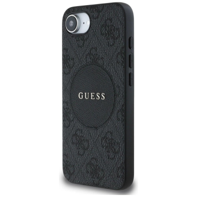 Guess 4G Circle Classic Logo MagSafe Dėklas skirtas iPhone 16e - Juodas 1 Guess 4G Circle Classic Logo MagSafe Dėklas skirtas iPhone 16e - Juodas 1