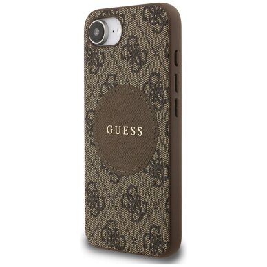iPhone 16e Guess 4G Circle Classic Logo MagSafe dėklas – rudas 1 iPhone 16e Guess 4G Circle Classic Logo MagSafe dėklas – rudas 1