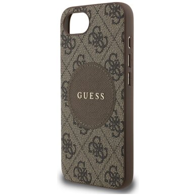 iPhone 16e Guess 4G Circle Classic Logo MagSafe dėklas – rudas 5 iPhone 16e Guess 4G Circle Classic Logo MagSafe dėklas – rudas 5