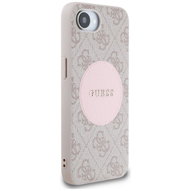 Guess 4G Circle Classic Logo MagSafe Dėklas skirtas iPhone 16e - Rožinis 3