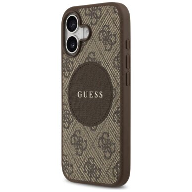 iPhone 17 Guess 4G Circle Classic Logo MagSafe dėklas – rudas 1