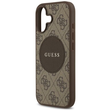 iPhone 17 Guess 4G Circle Classic Logo MagSafe dėklas – rudas 5