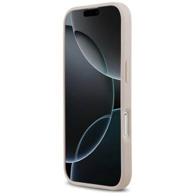 iPhone 17 Guess 4G Circle Classic Logo dėklas su MagSafe – rožinis 4