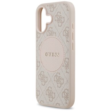 iPhone 17 Guess 4G Circle Classic Logo dėklas su MagSafe – rožinis 5