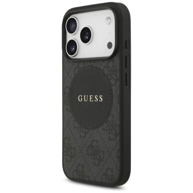 iPhone 17 Pro dėklas Guess 4G Circle Classic Logo MagSafe – rožinis 1