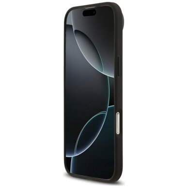 iPhone Air Guess 4G Circle Classic Logo dėklas su MagSafe – juodas 4