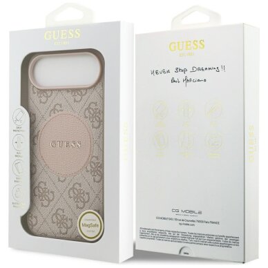 iPhone Air Guess 4G Circle Classic Logo dėklas su MagSafe – rožinis 7