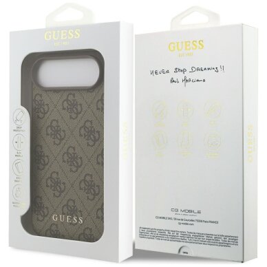 iPhone 17 Air dėklas Guess 4G Classic – rudas 7