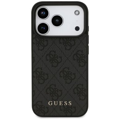 iPhone 17 Pro Guess 4G Classic dėklas – juodas 2 iPhone 17 Pro Guess 4G Classic dėklas – juodas 2