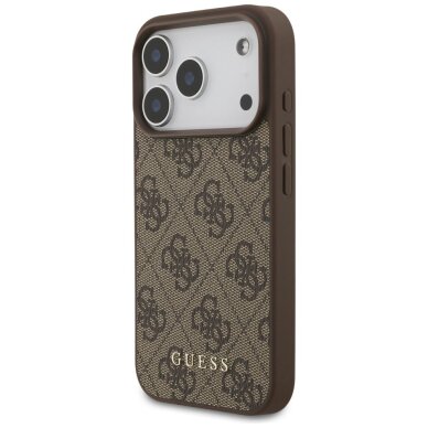 iPhone 17 Pro dėklas Guess 4G Classic – rudas 1 iPhone 17 Pro dėklas Guess 4G Classic – rudas 1